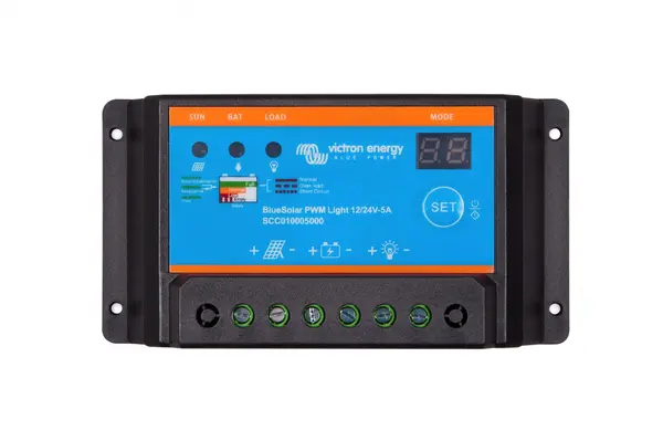 Controler solar Victron BlueSolar PWM 12 24V 5A, regulator pentru sisteme solare foarte mici si iluminat