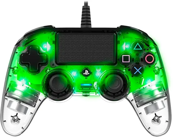 Controller Nacon - Wired Illuminated Compact Controller, Crystal Green (PS4)