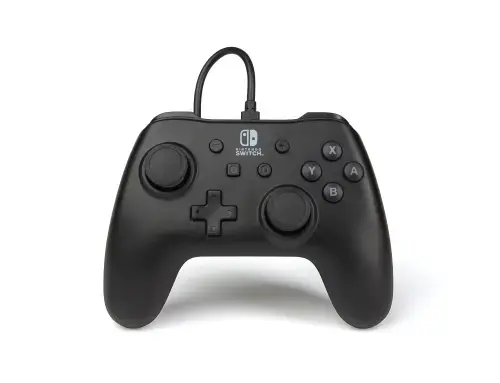 Controller PowerA 1511370-02, cu fir, pentru Nintendo Switch (Negru)