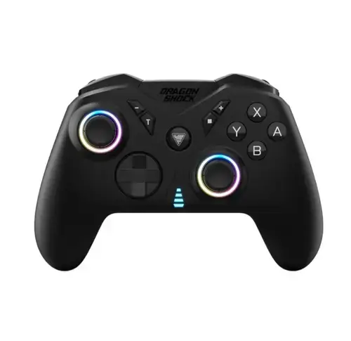 Controller Wireless Dragonshock Nebula Ultimate, Bluetooth, Compatibil cu Nintendo Switch, PC, Android, PS3, Lumini RGB, Vibratii Dual Motor (Negru)