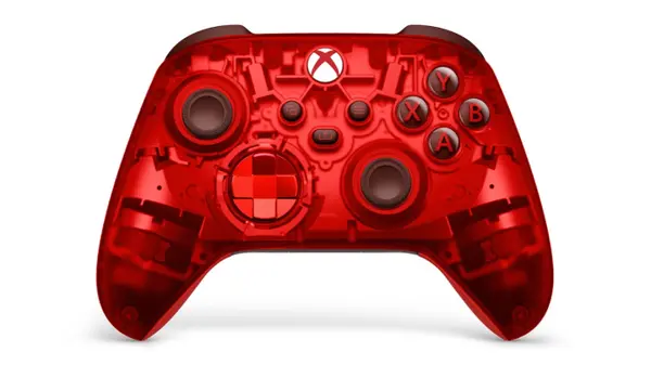 Controller Wireless Microsoft Xbox Series X S Pulse Cipher Special Edition, Rosu Transparent, Bluetooth, USB-C, Jack 3.5mm, PC Xbox