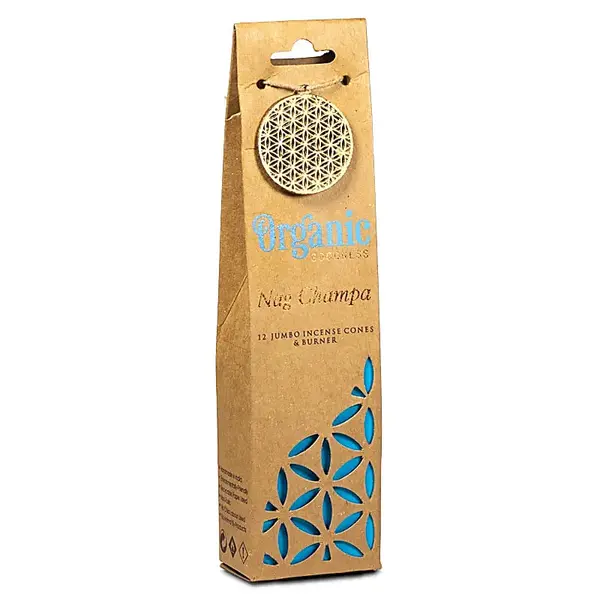 Conuri parfumate Organic Goodness | Nag Champa | L + suport ceramic