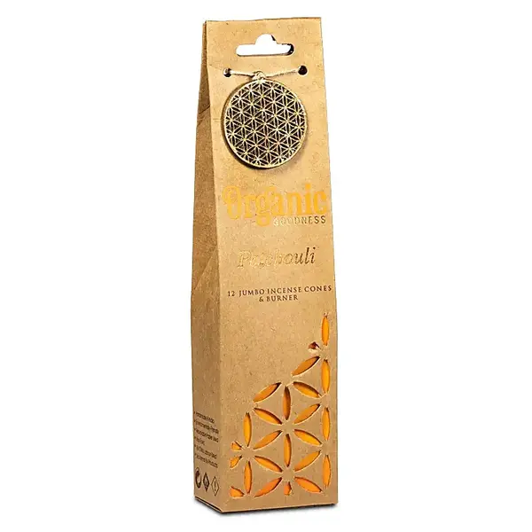 Conuri parfumate Organic Goodness | Patchouli | L + suport ceramic