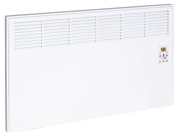 Convector de perete sau pardoseala iVigo DIGITAL EPK 1500 W White, control electronic, Termostat de siguranta, termostat reglabil, IP 24, pentru 17 mp, ERP 2018
