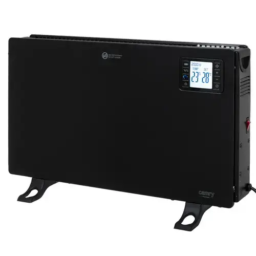 Convector electric Camry CR7739B, 2000 W, 3 trepte, Ventilator TURBO, Timer (Negru)