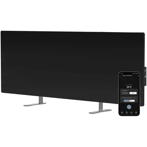Convector electric de podea/perete AENO AGH0004S, Ecran LED, 700 W, Wi-Fi, Infrarosu (Negru)