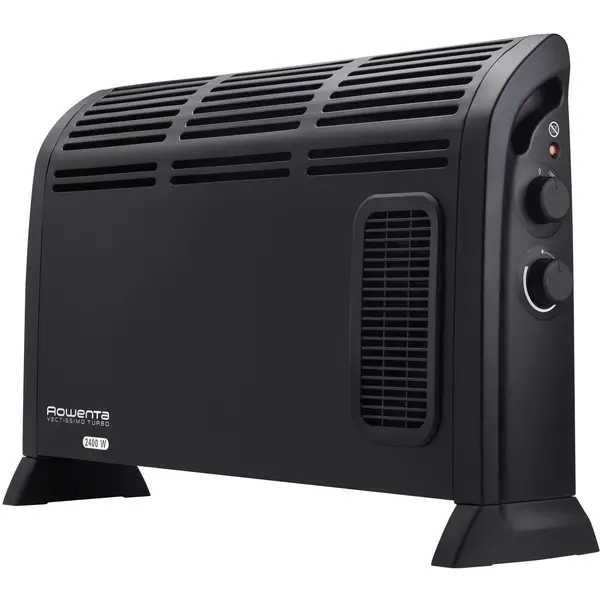 Convector electric de podea Rowenta Vectissimo CO3035F1, 2400 W, 2 trepte, termostat mecanic, functie turbo, protectie anti-inghet, negru