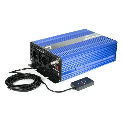 Convertor de tensiune, AZO Digital, 12 VDC/230 vac, 3000W, Albastru