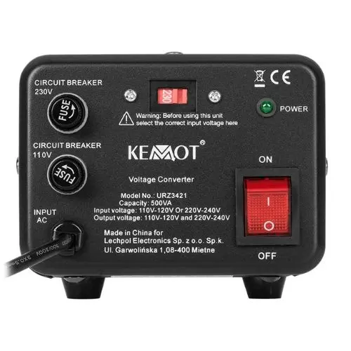 Convertor de tensiune bidirecțional 400W/500VA cu priză Schucko, transformator toroidal, Kemot URZ3421