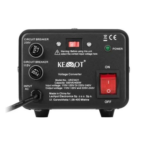 Convertor de tensiune KEMOT, 400 W, 500 VA