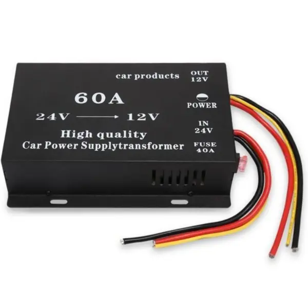 Convertor Tensiune Auto 24V la 12V 60A Reductor Profesional Camioane