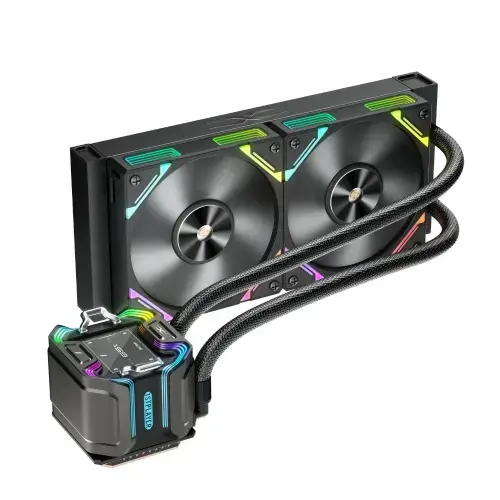 Cooler CPU 1st PLAYER Thunderstorm TS4 240, iluminare aRGB, 2 x 120mm (Negru)