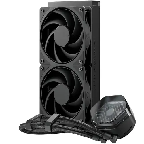 Cooler CPU AIO Cooler Master MasterLiquid ATMOS Stealth, Racire cu lichid, 2x MOBIUS 120mm (Negru)