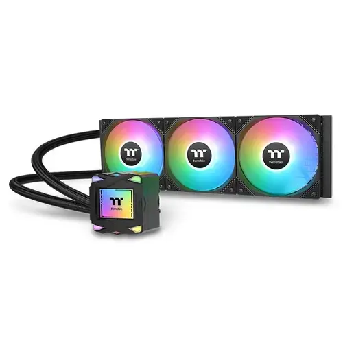 Cooler CPU AIO Thermaltake LA360, 360mm, 3x120mm, PWM, 600-2500 RPM, ARGB Sync (Negru)