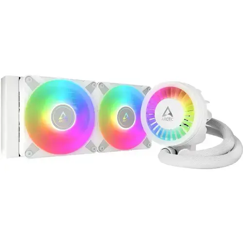 Cooler CPU Arctic Freezer III 280 A-RGB, Racire cu lichid, iluminare aRGB, 2x 140mm, 1900 rpm, PWM (Alb)