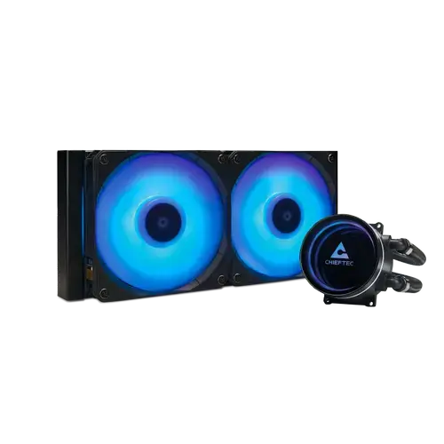 Cooler CPU Chieftec Iceberg 240, iluminare RGB, 500 - 2200rpm (Negru)