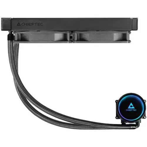 Cooler CPU Chieftec Iceberg 240 RGB, 2 x 120mm, 500 - 2200 RPM, iluminare RGB (Negru)