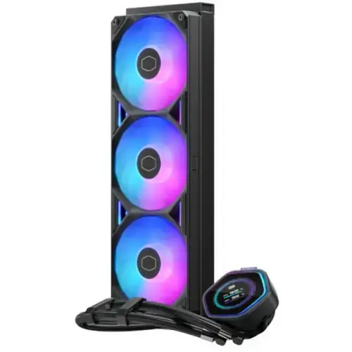 Cooler CPU Cooler Master MasterLiquid 360 Atmos II, LCD, iluminare aRGB (Negru)