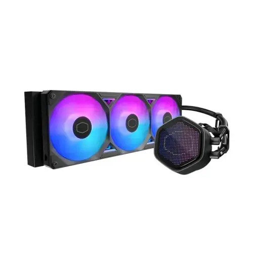 Cooler CPU CoolerMaster MasterLiquid 360 Atmos II Pixel LCD, iluminare aRGB, 3 x 120mm (Negru)