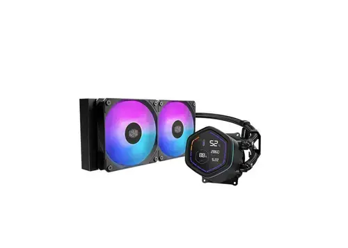 Cooler CPU CoolerMaster MasterLiquid Core Nex Digital 240 aRGB, 1750 RPM (Negru)