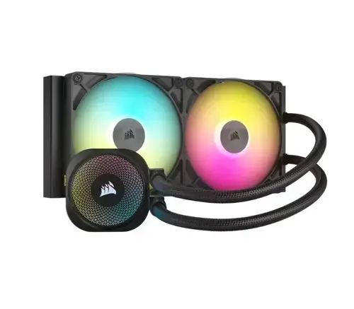 Cooler CPU Corsair iCUE LINK Titan 240 RX, 300 - 2100rpm, 120mm, iluminare RGB (Negru)