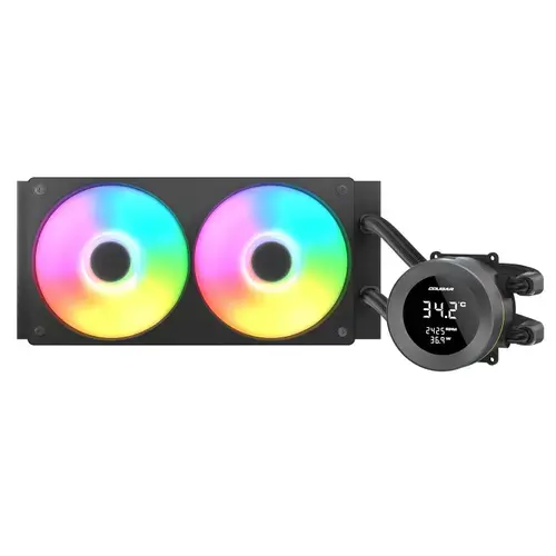 Cooler CPU Cougar Poseidon Vistek ARGB 240, Racire cu lichid, Ventilator Unity 360 ARGB, 2500 RPM (Negru)