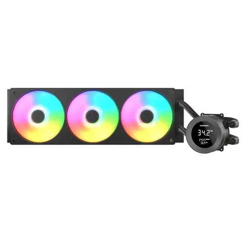 Cooler CPU Cougar Poseidon Vistek ARGB 360, Racire cu lichid, Ventilator Unity 360 ARGB, 2500 RPM (Negru)