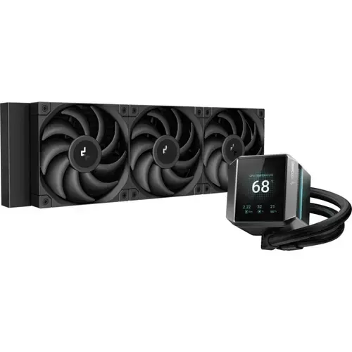 Cooler CPU DeepCool Mystique 360, 3x120 mm, 2150 rpm, Ecran LCD 2.8inch, PWM (Negru)