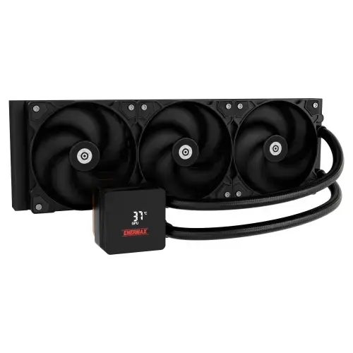 Cooler CPU Enermax AIO Liqmax IV ELC-LMIV360-SF, 360mm, Support 390W TDP, Intel / AMD, magnet Display, Software (Negru)
