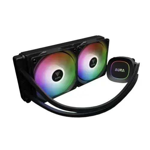 Cooler CPU Gamdias Aura GL240 Lite, iluminare RGB, 800 - 1800rpm (Negru)
