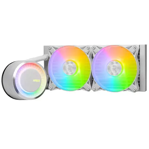 Cooler CPU MSI MAG CoreLiquid E240, Iluminare RGB, 2 x 120mm (Alb)