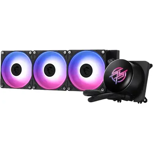 Cooler CPU MSI MPG CORELIQUID P13 360, Racire cu lichid, AIO 360mm, ARGB, Intel/ AMD, Negru