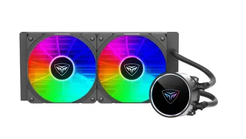 Cooler CPU PCCOOLER PD240S ARGB BK, iluminare ARGB, 2x120 mm, 1800 rpm, PWM (Negru)