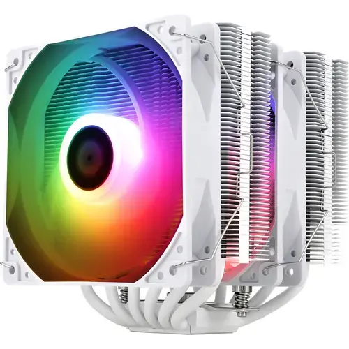 Cooler CPU Thermalright Peerless Assassin 120 SE White ARGB, Intel si AMD, Racire cu aer, 120mm, 1500 rpm, 6 heatpipes, inaltime 155mm, ARGB (Alb)