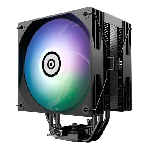 Cooler Procesor ENERMAX ETS-T41D-ARGB, Intel / AMD, Support 220W+ TDP, 2x PWM Fans, Display (Negru)