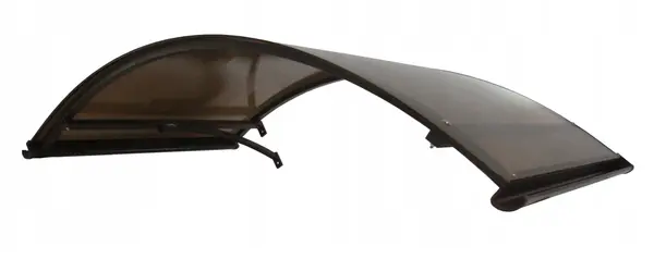 Copertină ARCADA PRO cu jgheab 160x120 cm din policarbonat – Maro/Bronz - Maro/Bronz