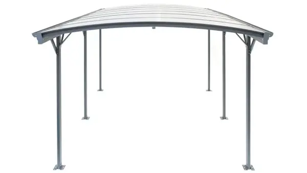Copertina auto carport Virtuoso OMEGA, aluminiu si policarbonat, 3000x5050mm, gri antracit RAL 7016, vopsit termic, 23-718