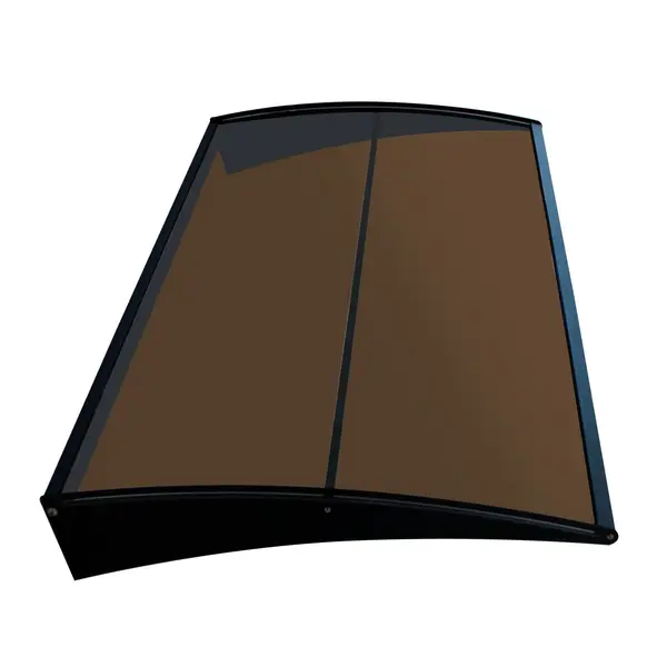 Copertină COR PRO 140x80 cm din aluminiu și plexiglas – Negru/Bronz - Negru/Bronz