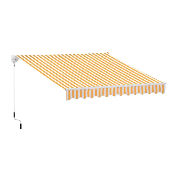 Copertina de soare Outsunny pliabila, impermeabila, Portocaliu, Alb, 295x245cm | Aosom RO