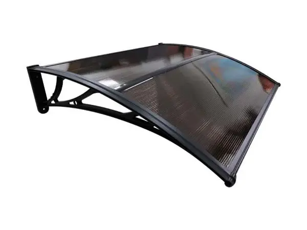 Copertină ECO 100x100 cm din policarbonat – Negru/Bronz - Negru/Bronz