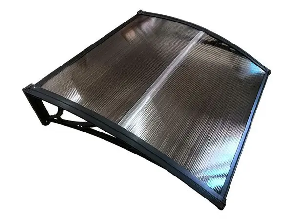 Copertină ECO 100x80 cm din policarbonat – Negru/Bronz - Negru/Bronz