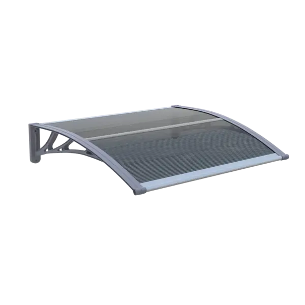 Copertină ECO 120x100 cm din policarbonat – Gri/Antracit - Gri/Antracit