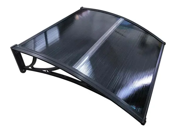 Copertină ECO 120x60 cm din policarbonat – Negru/Antracit - Negru/antracit
