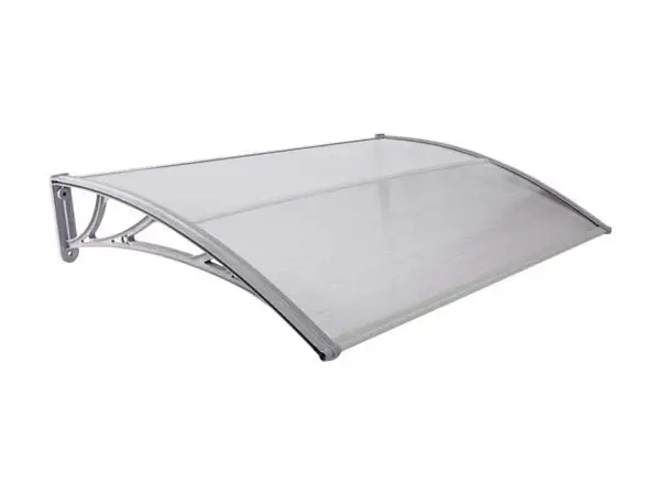 Copertină ECO 150x100 cm din policarbonat – Gri/Transparent - Gri/Transparent