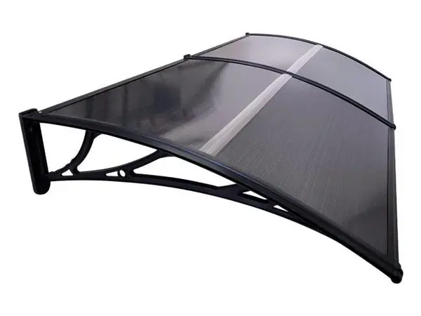 Copertină ECO 200x100 cm din policarbonat – Negru/Antracit - Negru/Antracit