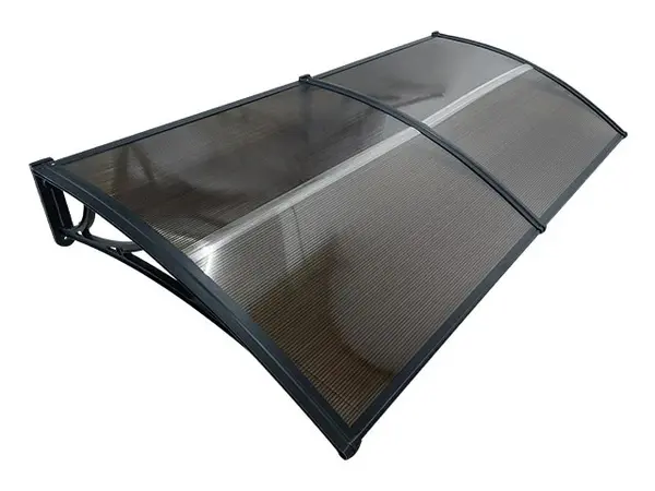 Copertină ECO 200x60 cm din policarbonat – Negru/Bronz - Negru/Bronz