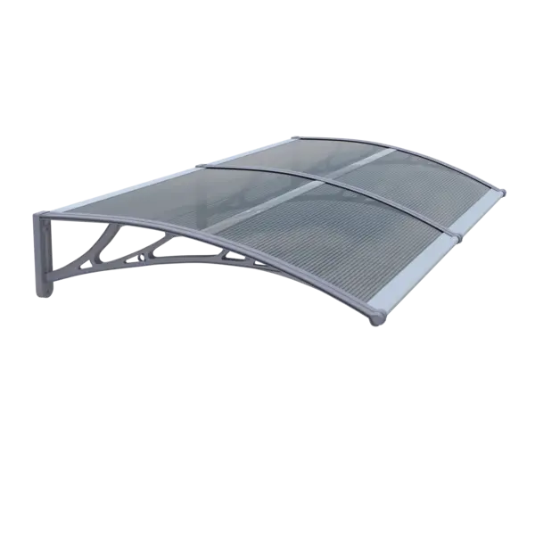 Copertină ECO 240x100 cm din policarbonat – Gri/Antracit - Gri/Antracit