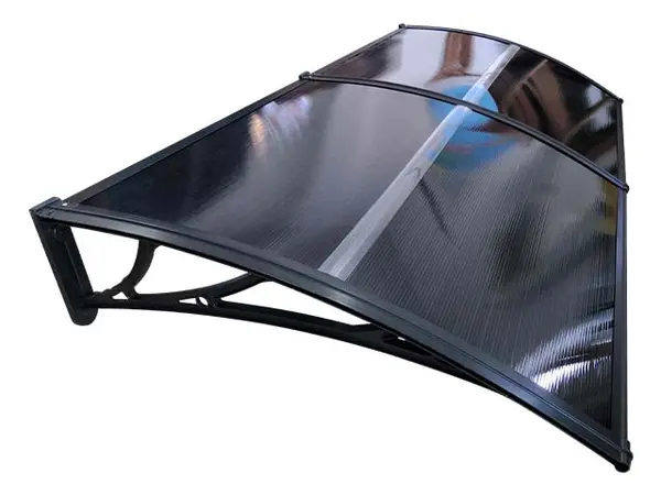 Copertină ECO 240x60 cm din policarbonat – Negru/Antracit - Negru/antracit