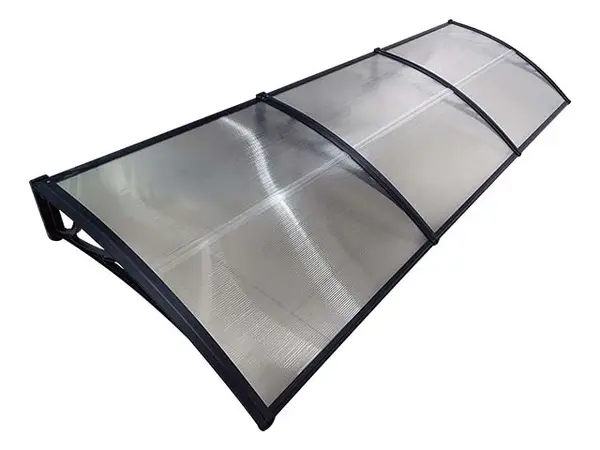 Copertină ECO 300x80 cm din policarbonat – Negru/Transparent - Negru/Transparent