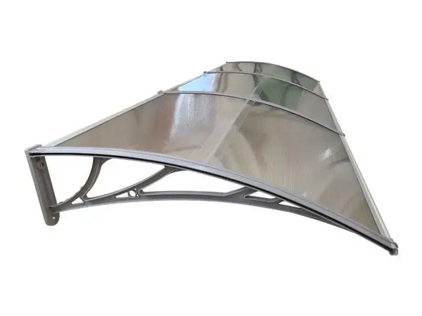 Copertină ECO 360x100 cm din policarbonat – Gri/Transparent - Gri/Transparent